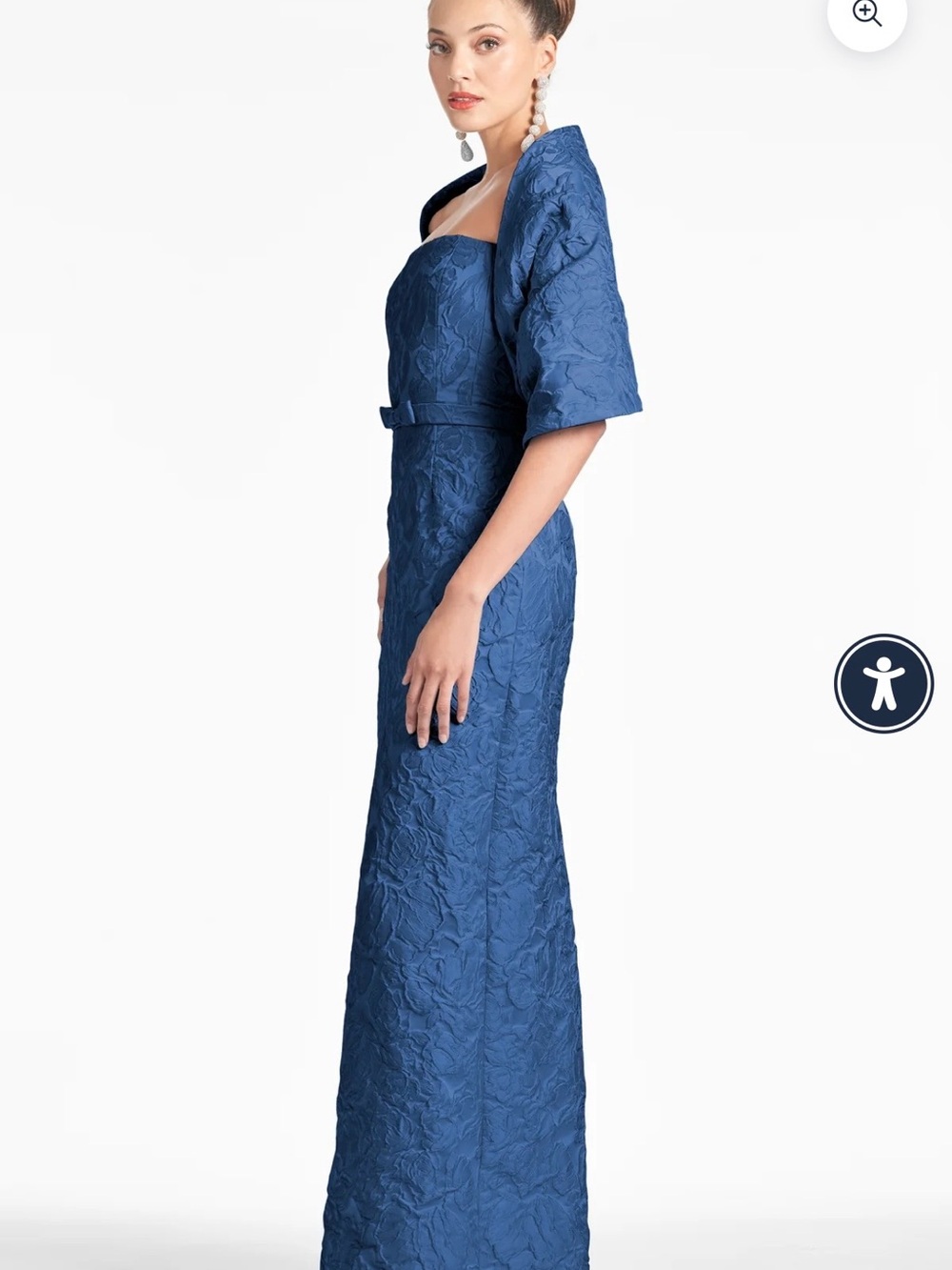 Sachin + Babi Sophia Textured Floral Strapless Dress and matching Shawl - Picture 8 of 9